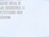 Gamer PC System Intel i76700K 4x40 GHz 8GB DDR4 RAM 2000GB HDD nVidia GTX1080 8GB