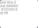 Gamer PC System Intel i76700K 4x40 GHz 32GB DDR4 RAM 2000GB HDD nVidia GTX1070 8GB inkl