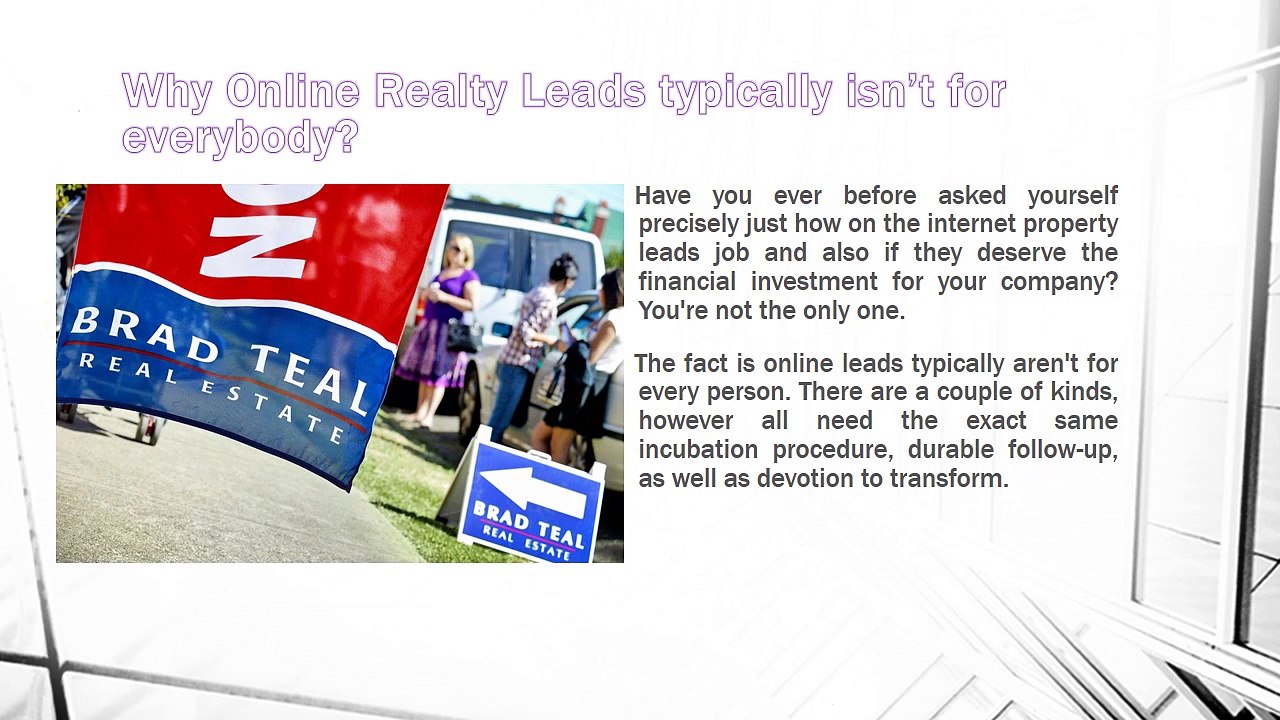 Real Estate Agents – Why Online Realty Leads are Important?