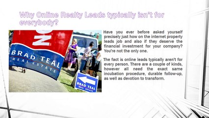 Real Estate Agents – Why Online Realty Leads are Important?