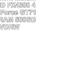 AGANDO Silent Multimedia PC  AMD FX4300 4x 38GHz  GeForce GT710 2GB  4GB RAM  500GB