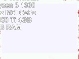 AnkermannPC WorkStation AMD Ryzen 3 1300X 4x 340GHz MSI GeForce GTX 1050 Ti 4GB OC 8GB