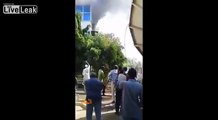 The Blue Nile TV channel studio caught fire ( on air )