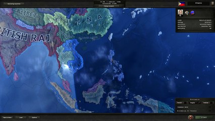 Lets Stream Hearts of Iron 4 gameplay: Philippines, puppet and loving it part 1