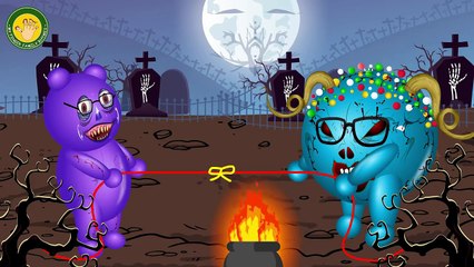 Mega Gummy Bear Halloween Finger Family Nursery Rhymes For Kids