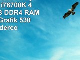 Office Aufrüst PC System Intel i76700K 4x40 GHz 4GB DDR4 RAM Intel HD Grafik 530 1GB