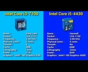 Intel Core i3-7100 vs i5-4430