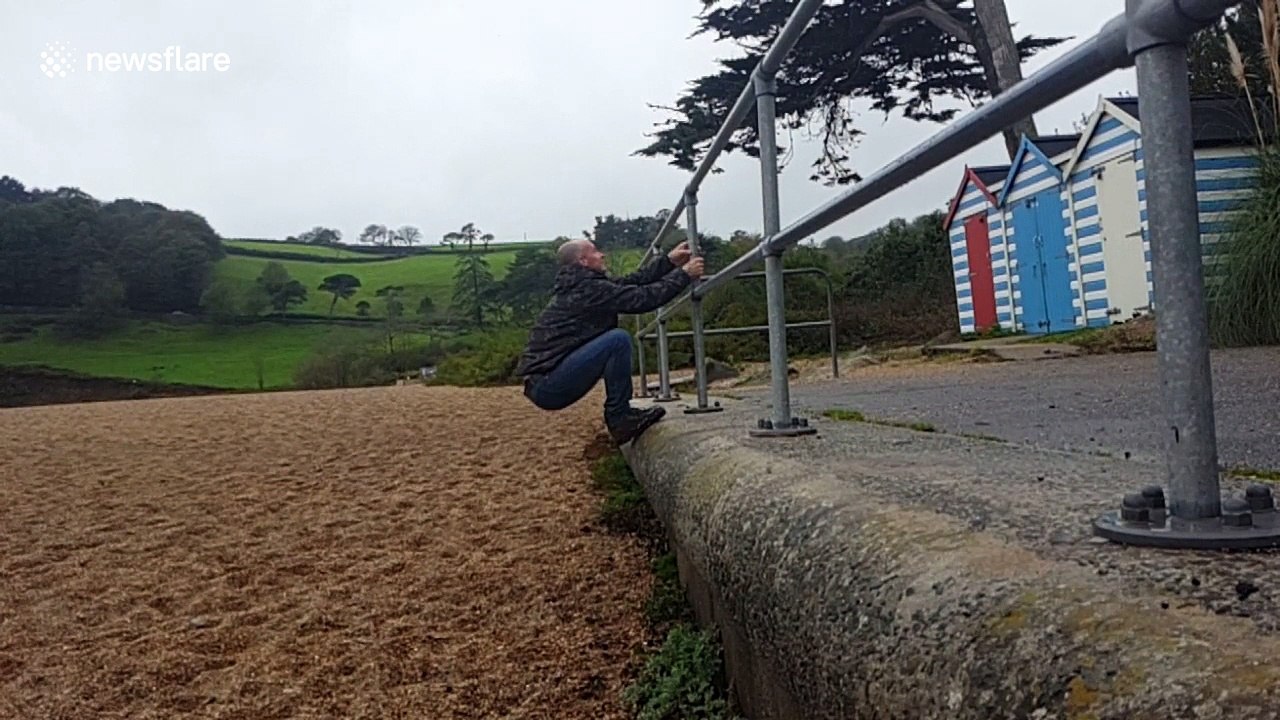 Father lands on his head after attempted backflip