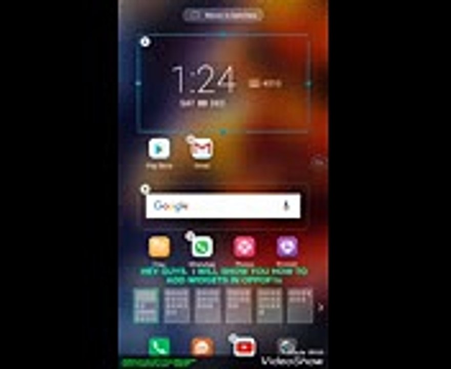 Add widgets in  Oppo F3 Oppo F1s easily
