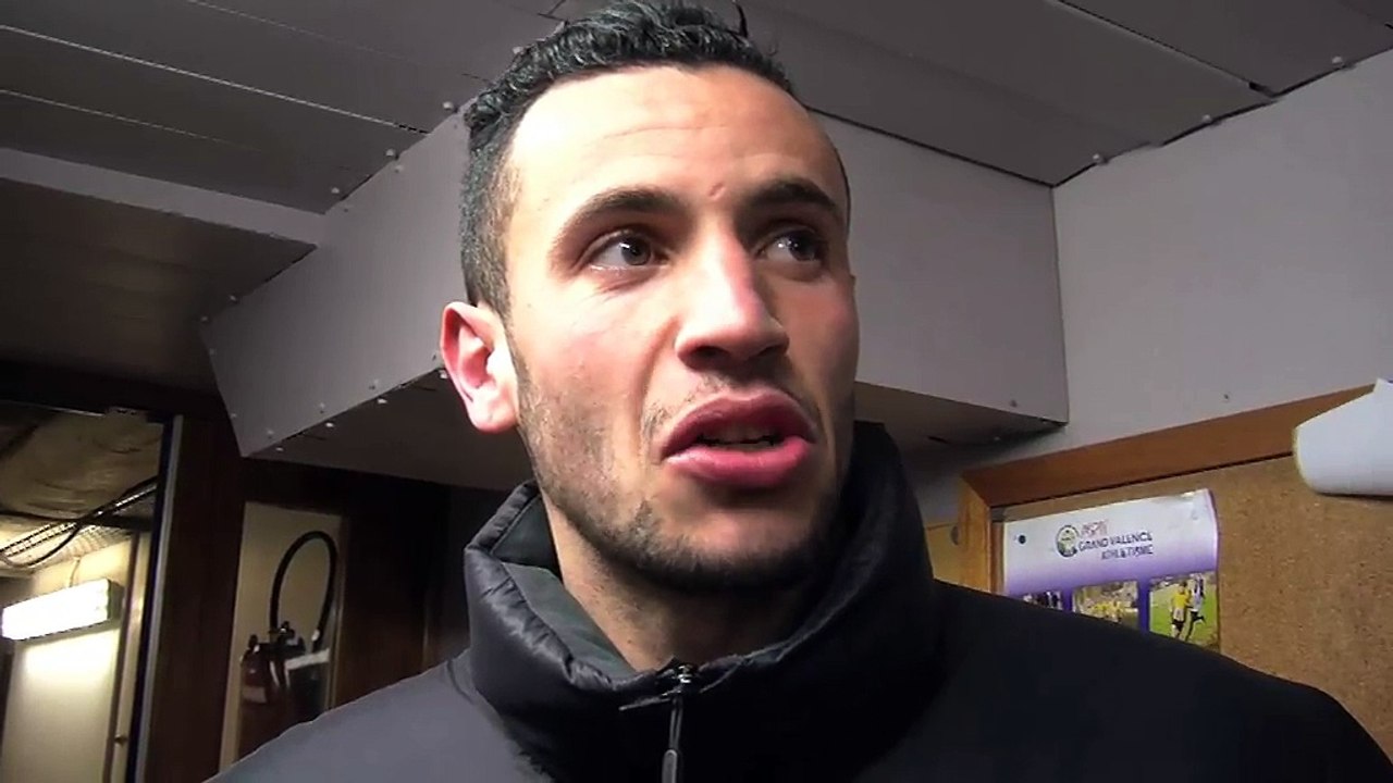 La zone mixte Maritima après la rencontre Valence / FC Martigues