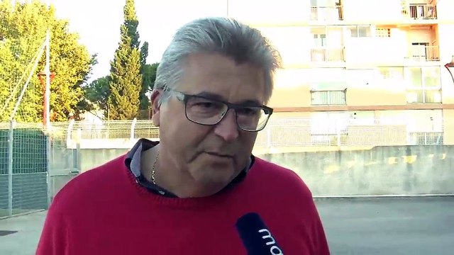 La zone mixte après le derby de l'Etang Marignane / Martigues