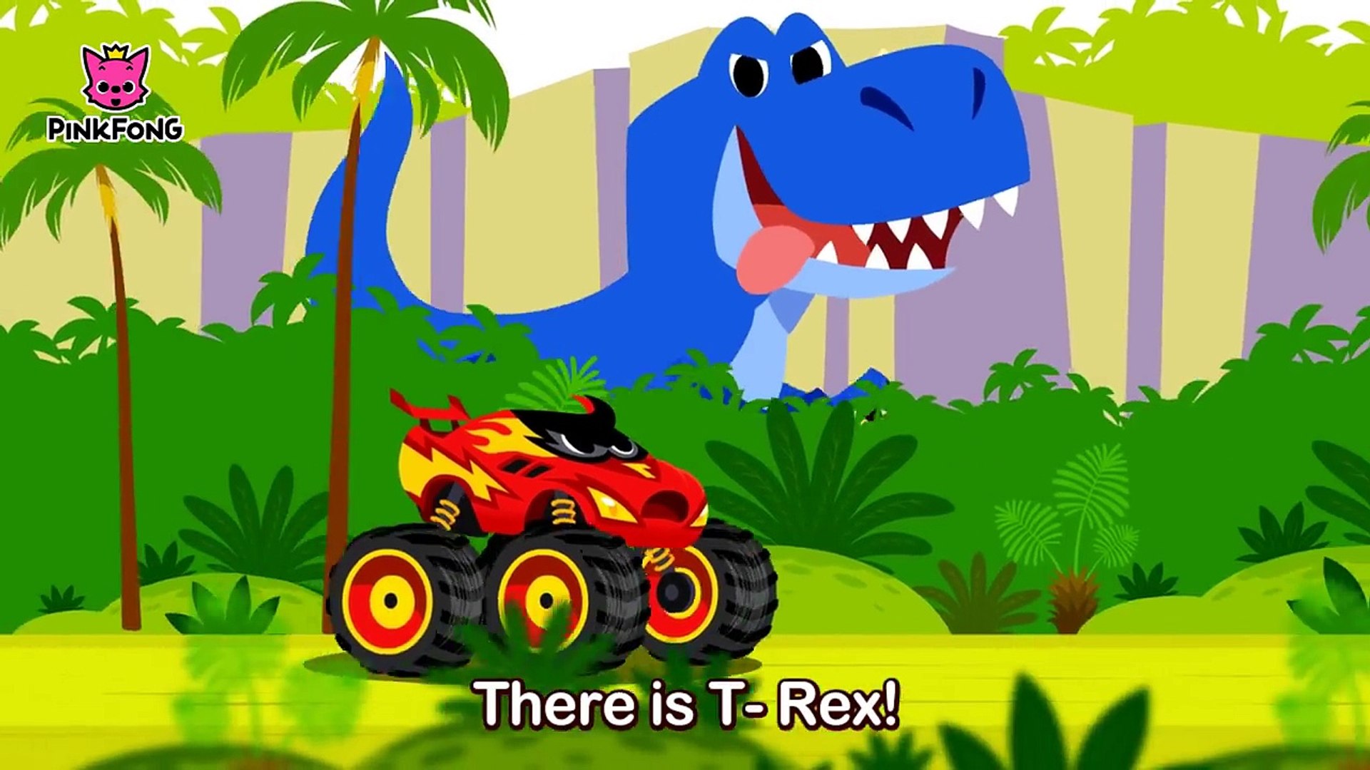 T-Rex VS Monster Truck _ Monster Trucks _ Pinkfong Songs for  Children-nHw53RjLy0c - Video Dailymotion