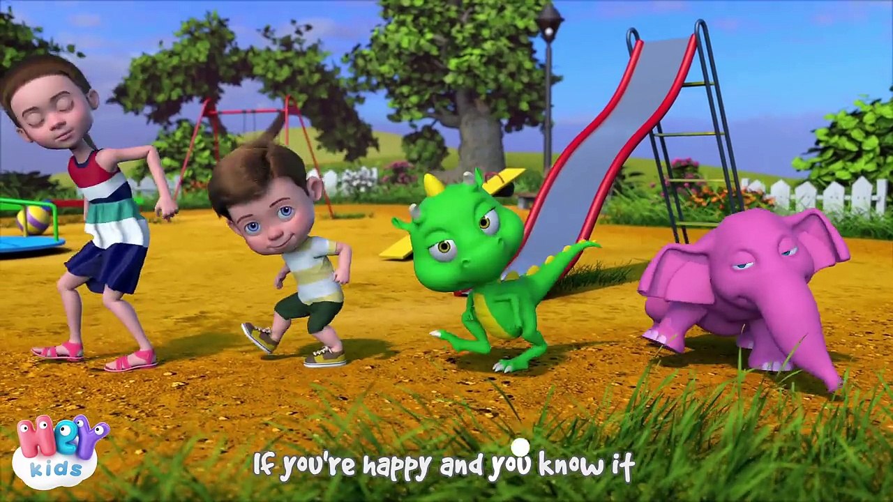 The Wheels On The Bus Go Round And Round song - HeyKids Nursery Rhymes