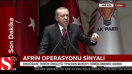 Cumhurbaşkanı Erdoğan'dan kritik Afrin açıklaması!;
