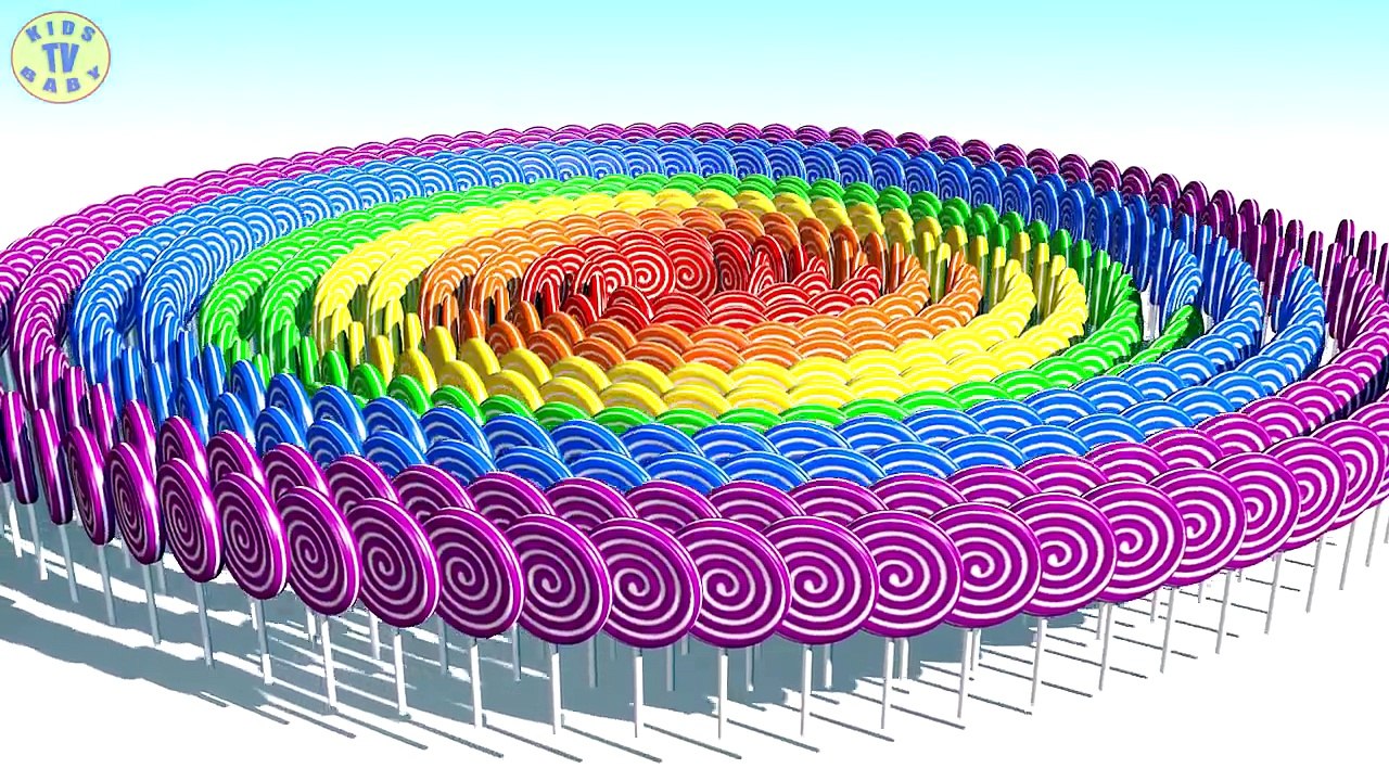 A lot of 3D Magic Spiral Lollipops to Learning Colors for Kids Children Babies-AIzEt9mYJbE