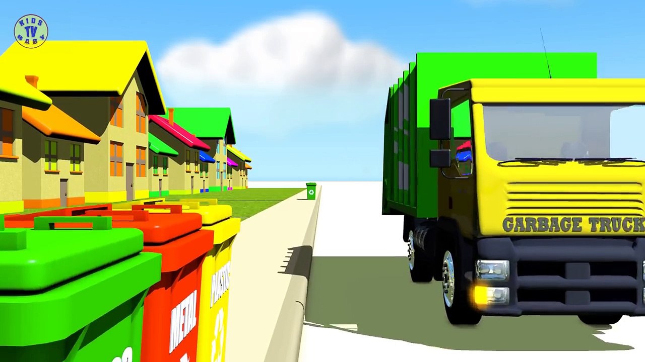 GARBAGE TRUCK - glass, metal, plastic segregation for kids-kB4KoEIzgIQ