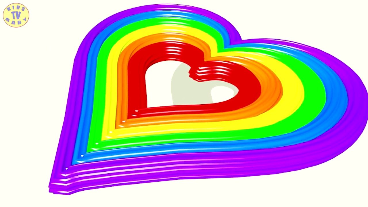 Learn Colors For Kids With 3D Magic Heart For Kids Children Babies-BspqTvW3JCA