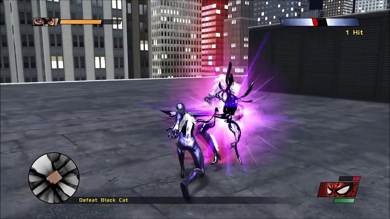 Spiderman: Web of Shadows Black Cat fight extended