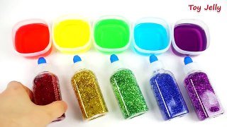 How To Make Color Glitter Ball Galaxy Slime DIY Learn Colors Foam Clay Ice Cream Waffle Surprise Toy