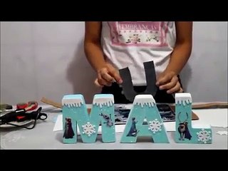 COMO FAZER LETRA 3D DA FROZEN