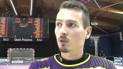 La réaction du gardien istréen Kevin Mesanrd après la défaite face à Saran