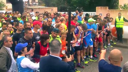 Départ de la course et interviews.