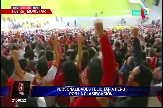Diferentes personalidades y entidades felicitan a Perú por su pase al Mundial