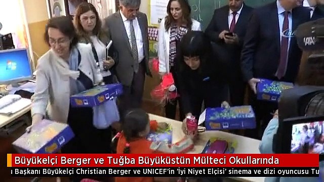 Büyükelçi Berger ve Tuğba Büyüküstün Mülteci Okullarında