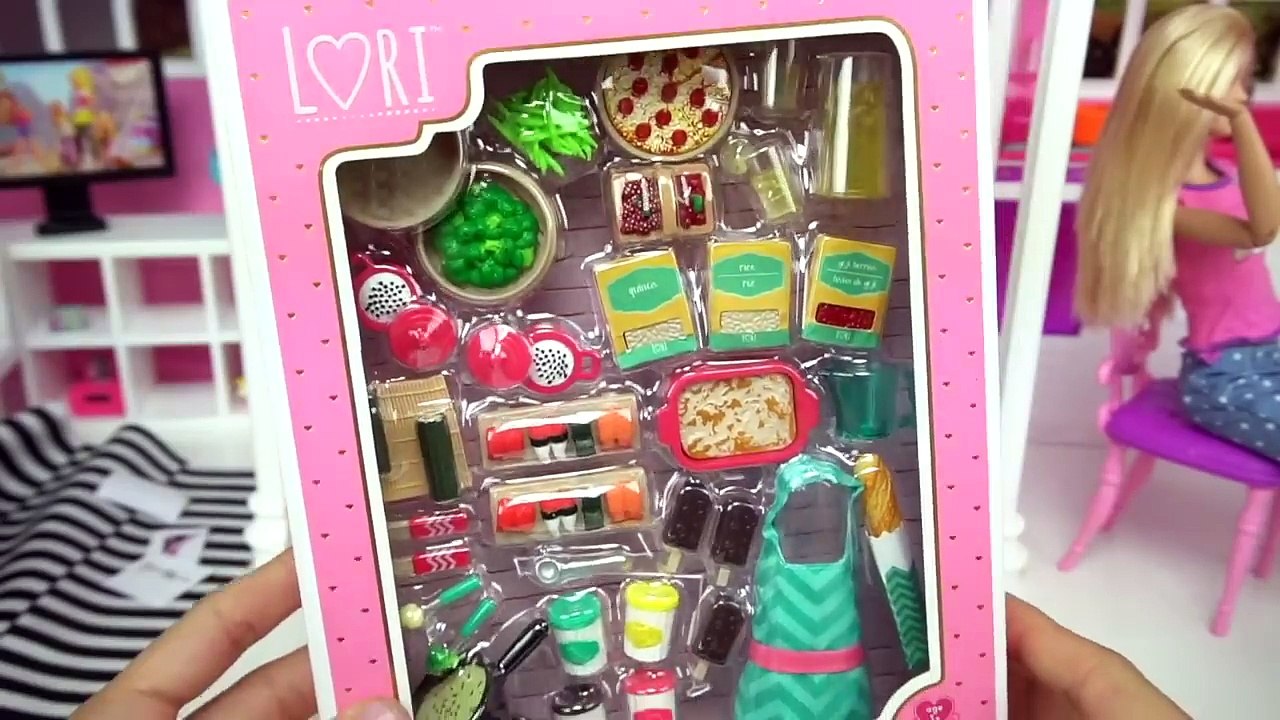 Barbie Doll House Dinner Party for Ken - Grocery Store & Barbie Pink Bedroom