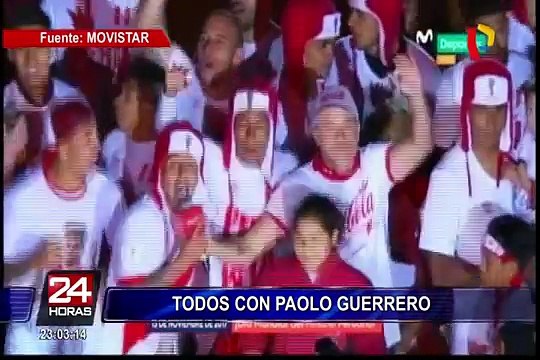 Seleccionados e hinchada peruana agradecieron a Paolo Guerrero en Estadio Nacional