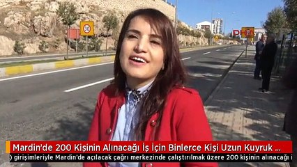 Mardin'de 200 Kişinin Alınacağı İş İçin Binlerce Kişi Uzun Kuyruk Oluşturdu