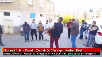 Boşandığı İçin Davullu Zurnalı Düğün Yapıp Kurban Kesti