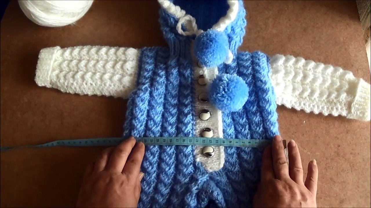Комбинезон для малыша спицами. Часть 1. Jumpsuit for baby knitting
