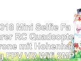 JY018 Mini Selfie Faltbarer RC Quadcopter Drone mit Höhenhaltung FPV VR Wifi 2MP HD Kamera