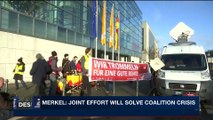 i24NEWS DESK | Merkel: joint effort will solve coalition crisis | Friday, November 17th 2017