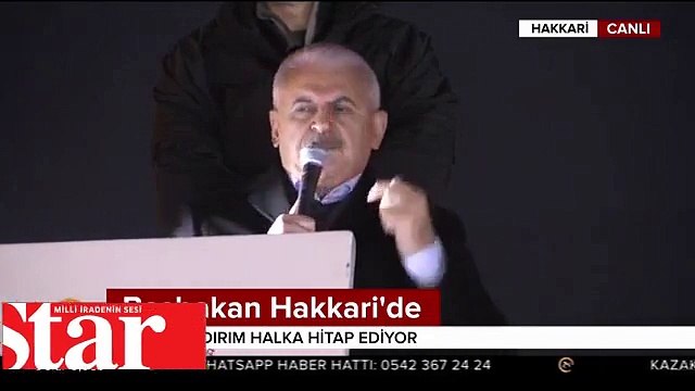 Başbakan Yıldırım: AK Parti kurulduktan sonra ilk miting Hakkari'de gerçekleştirildi