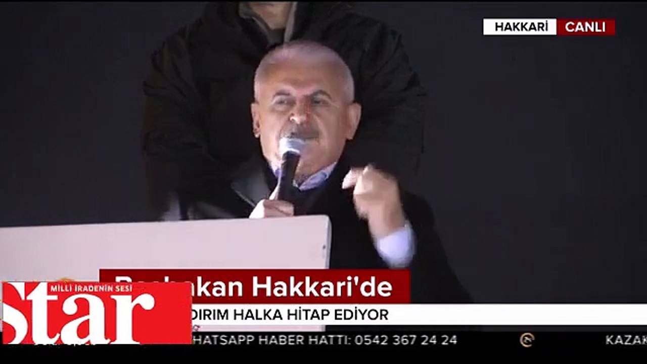 Başbakan Yıldırım: AK Parti kurulduktan sonra ilk miting Hakkari'de gerçekleştirildi