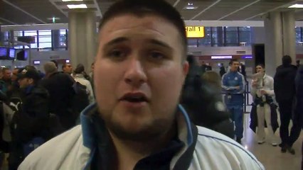 Manchester OM : Le départ des supporters ce matin à l'aéroport (vidéo)