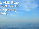 VIBOX Fusion 39 Gaming PC  37GHz AMD Ryzen QuadCore CPU RX 460 GPU leistungsfähig