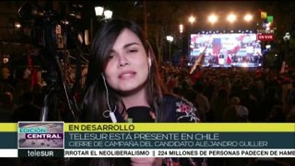 Chile: candidato Alejandro Guillier realiza cierre de campaña