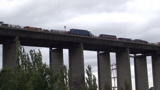 Des bouchons sur le viaduc de Martigues