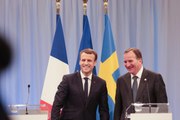 Conférence de presse conjointe du Président de la République, Emmanuel Macron, et de Stefan Löfven, premier ministre de Suède