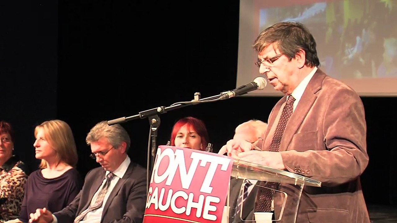 Le député Michel Vaxès lors du meeting du Front de Gauche hier soir à Martigues.