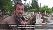 Cemetery destroyed after flash floods in Greece