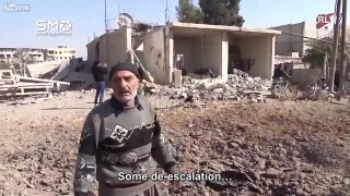 Listen to the words of an elderly man in Arbin town East Ghouta