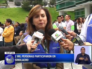 En Quito cerca de 2 mil personas participaron en simulacro