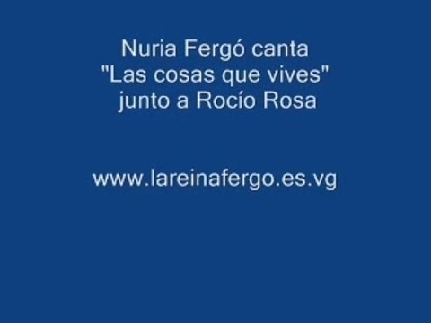 Nuria Fergó canta Las cosas que vives