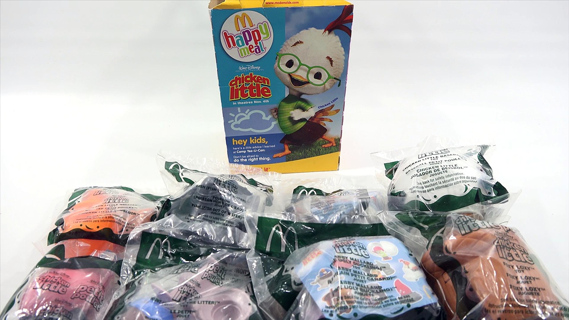 2005 McDonald's Happy Meal TOY CHICKEN LITTLE BUCK CLUCK 3 Order