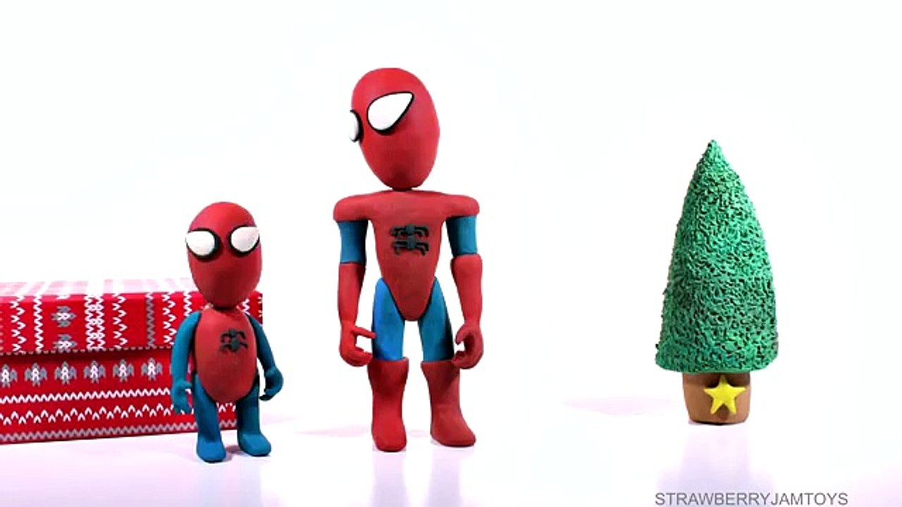 NAKED HULK VS SPIDER-MAN w/ Elsa Frozen Pranks Play Doh Stop Motion Superheroes IRL
