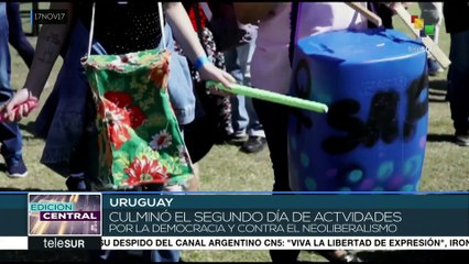 Grupos sociales participan en Jornada Continental en Uruguay